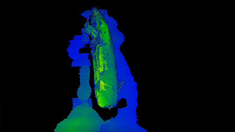3D model of sunken German submarine U-576