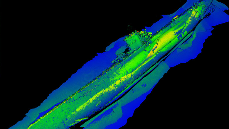 3D model of the German submarine U-576