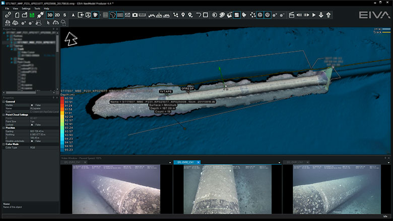 3D mesh generated by EIVA’s VSLAM software from existing survey imagery