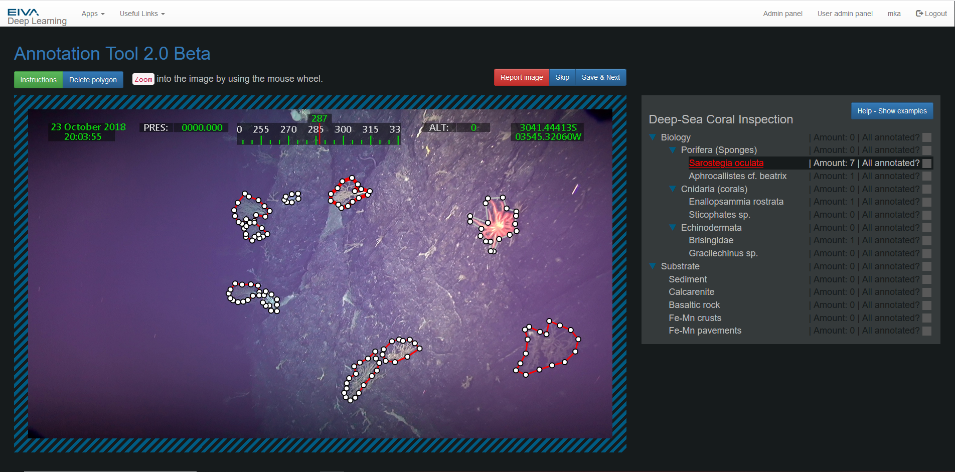 Navisuite deep learning corals
