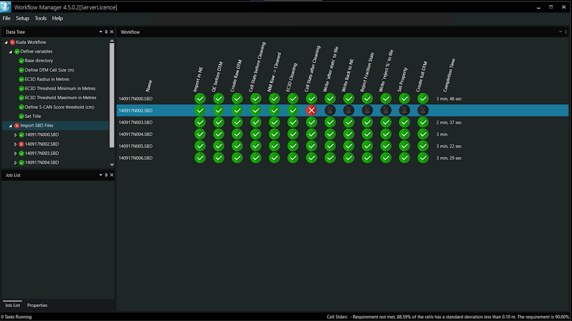 worflow manager data processing automation hydrographic survey autonomy
