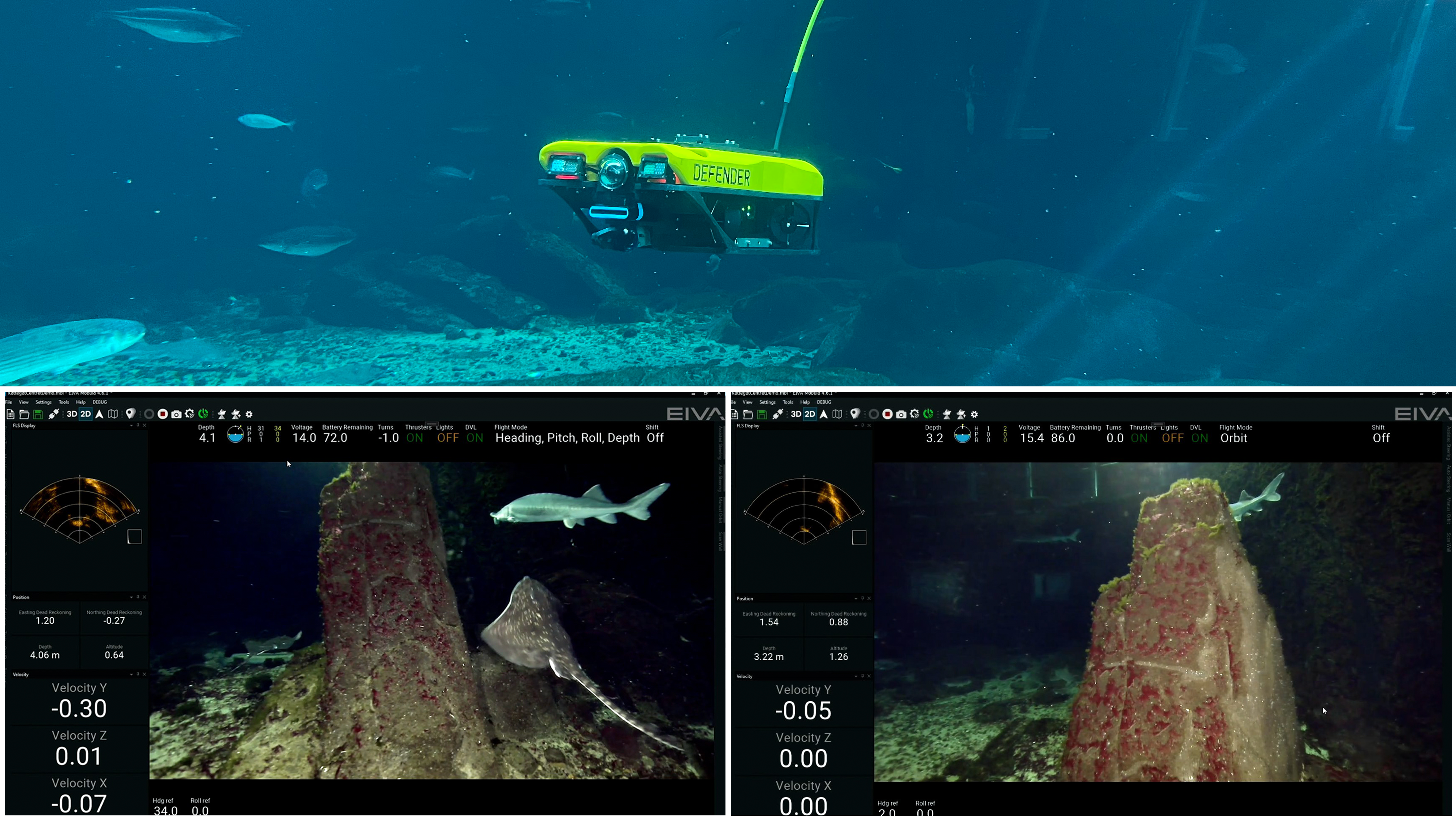 Defender ROV software videoray eiva inspection